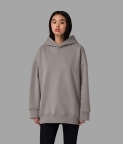 PLAIN OVERSIZED HOODIE - SMOKE GREY - 1