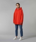 PLAIN OVERSIZED HOODIE - RED - 1