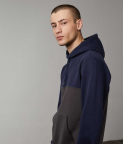 CONTRAST PANEL HOODIE - 2