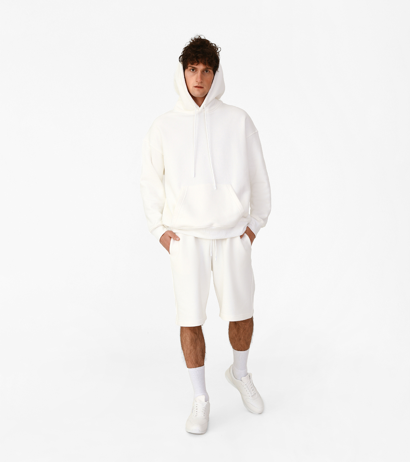 RELAXED HOODIE WHITE (MEN) - 2