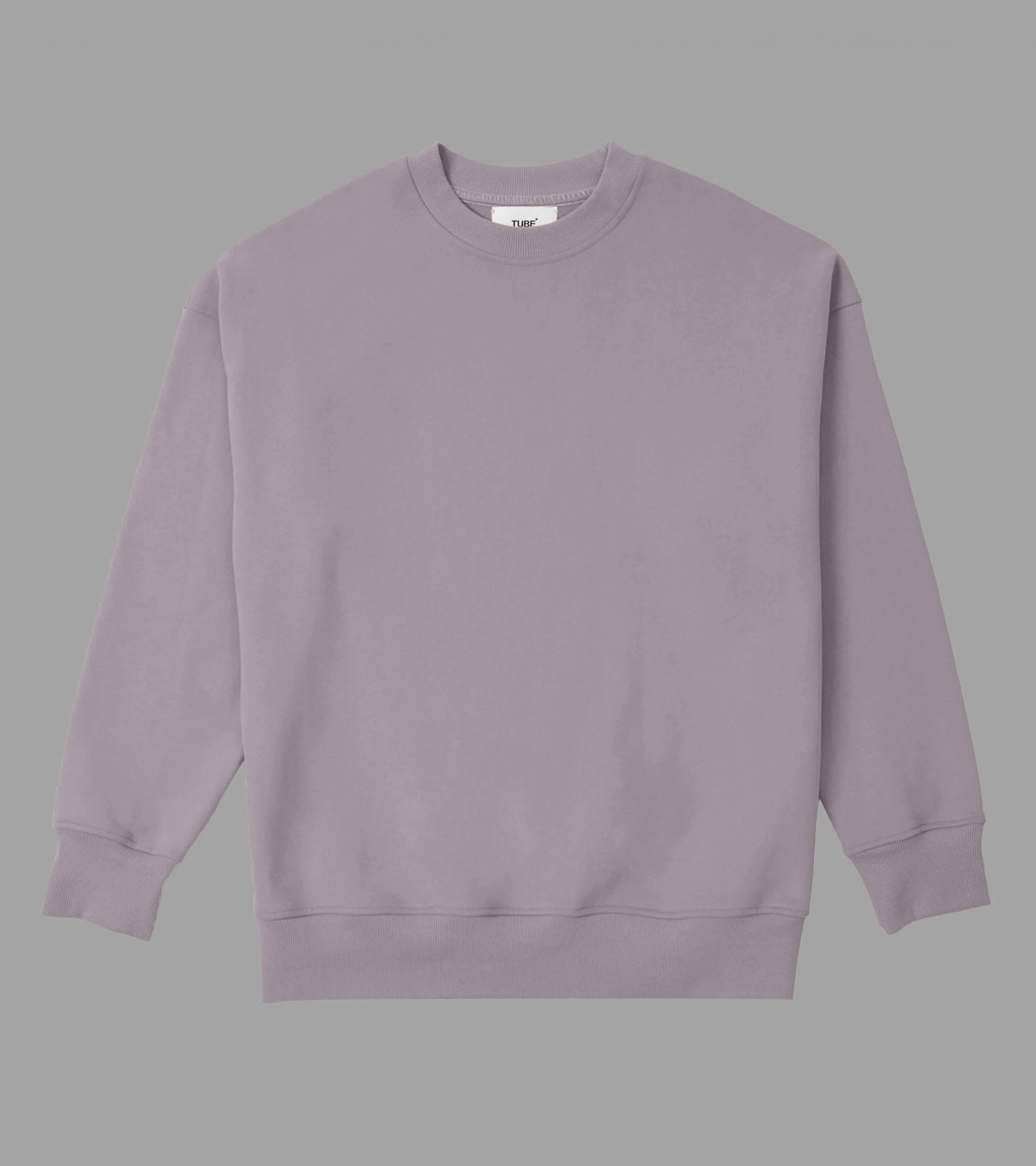 PLAIN SWEATSHIRT - PALE LILAC - 3