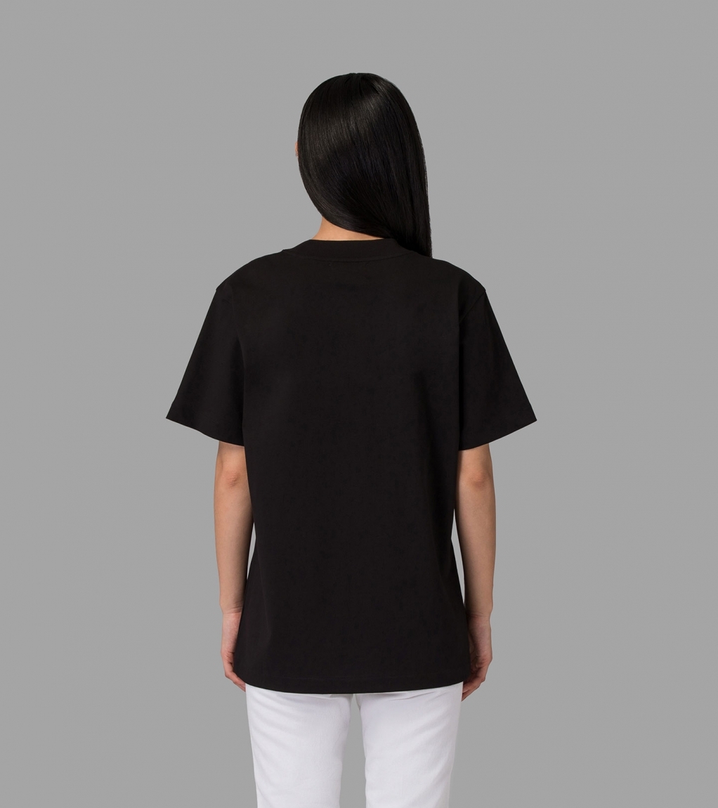 PLAIN OVERSIZED T-SHIRT (WOMEN) - BLACK - 2