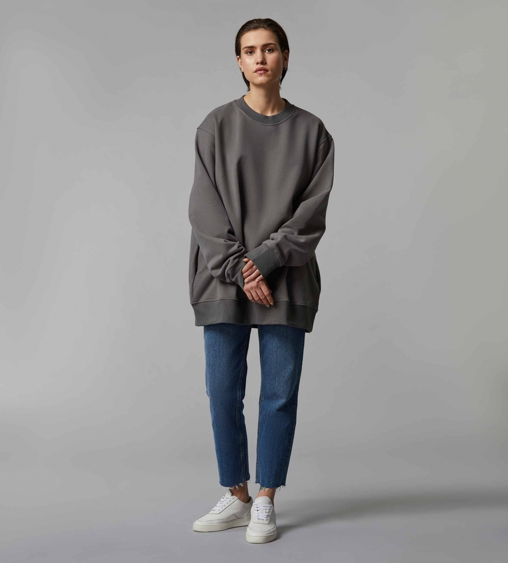 HYPERSIZED SWEATSHIRT - COOL GREY - 1