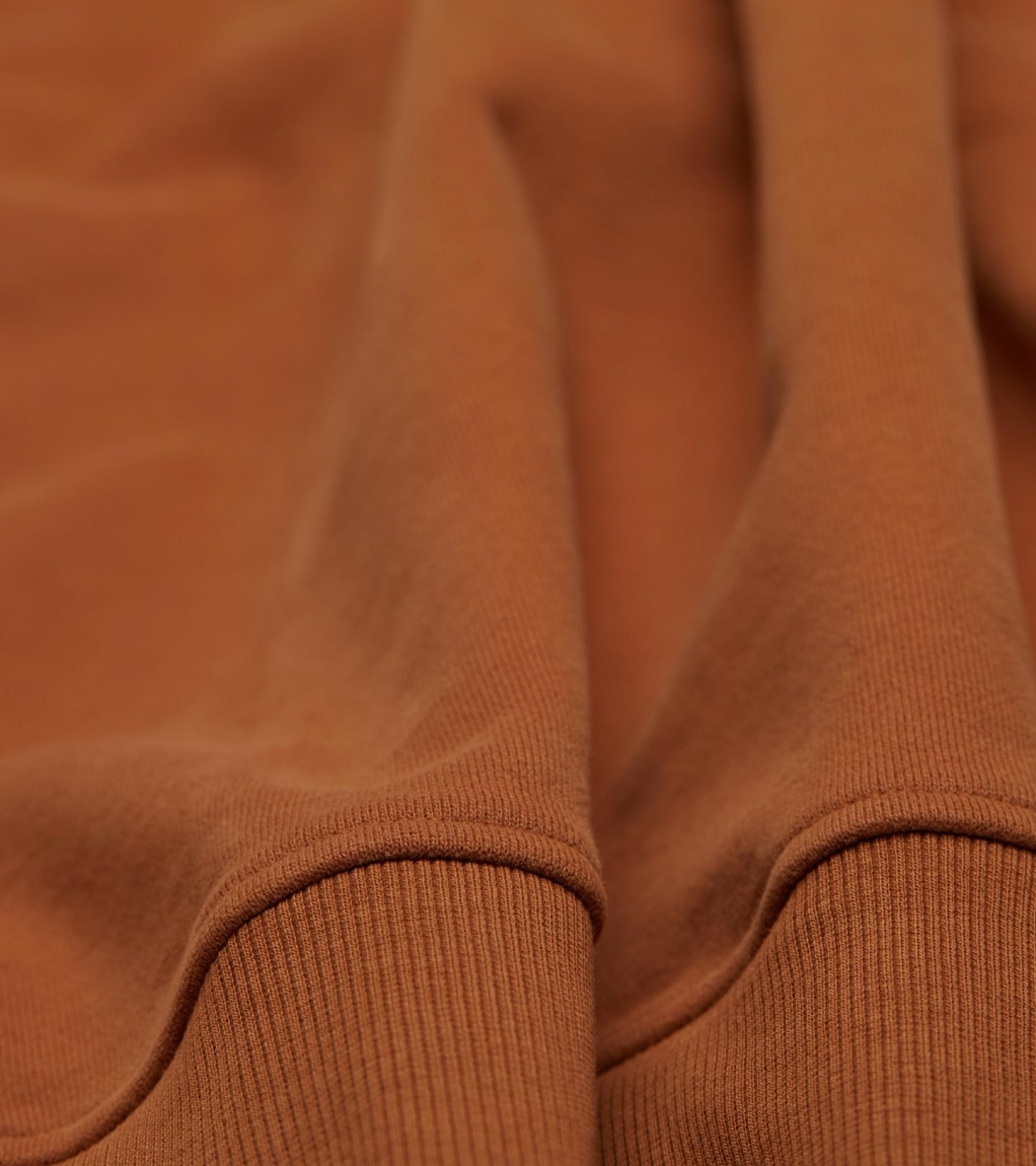 PLAIN OVERSIZED HOODIE - CLAY BROWN - 6