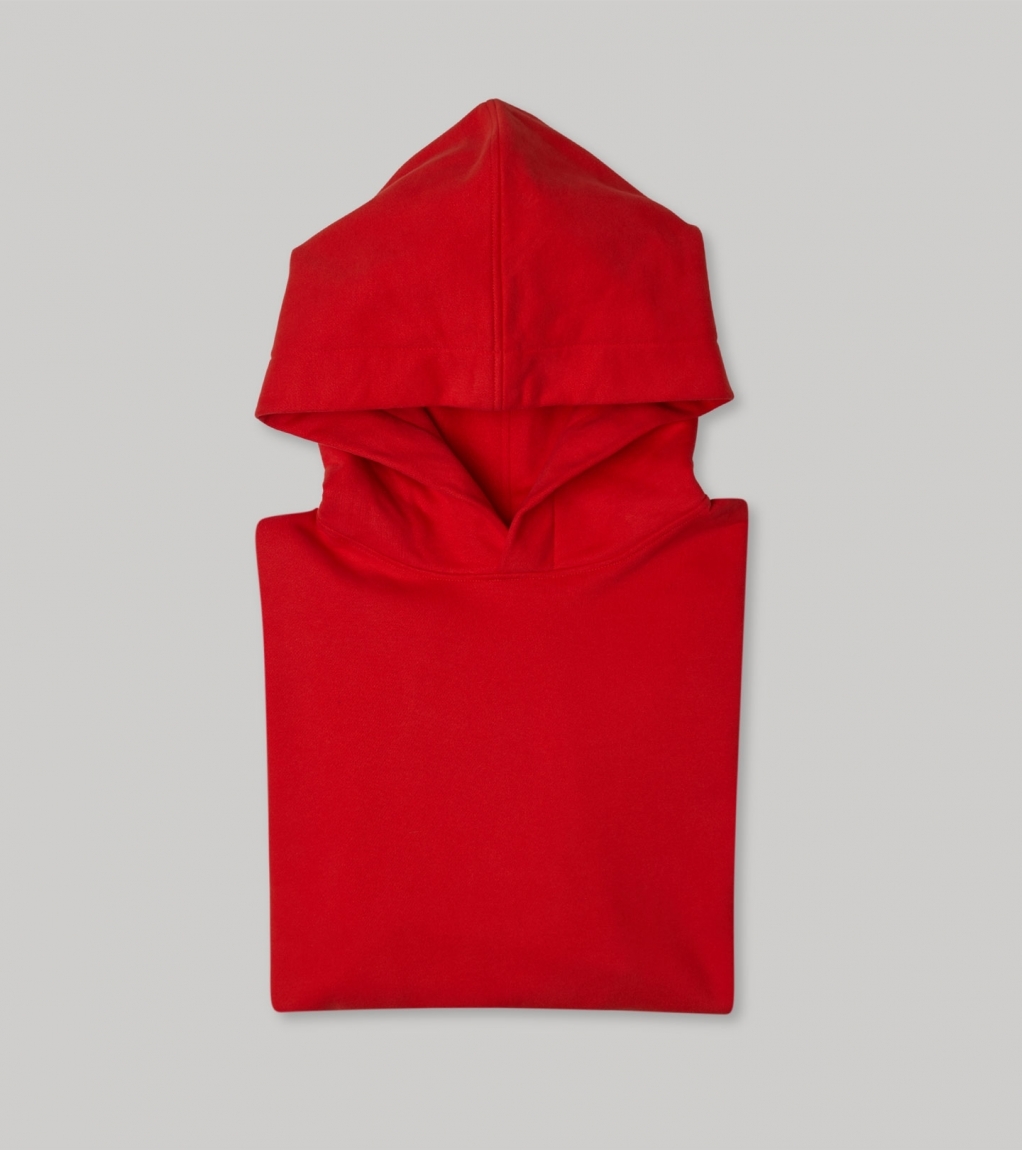 PLAIN OVERSIZED HOODIE - RED - 4