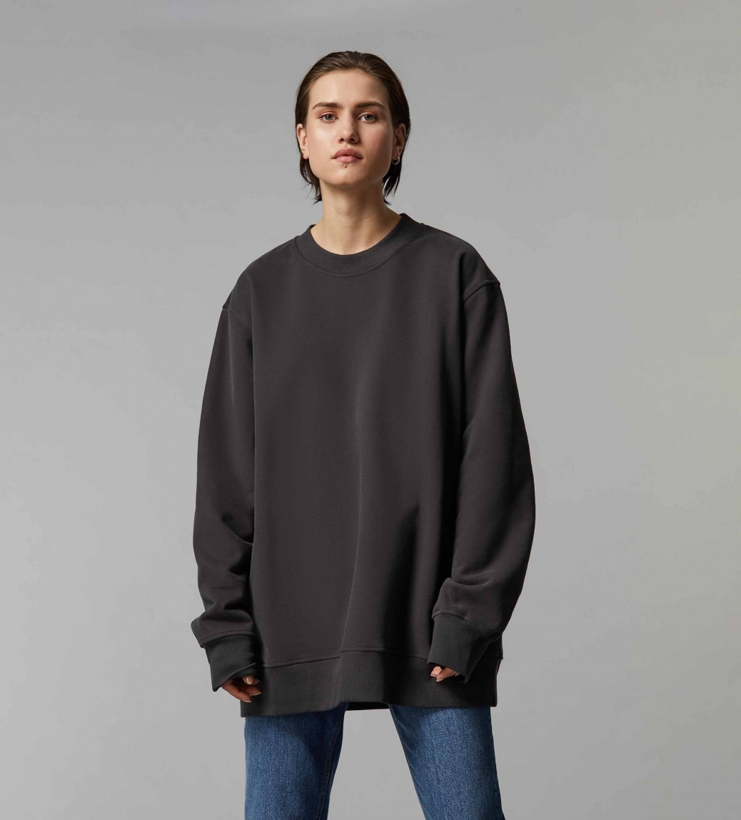 HYPERSIZED SWEATSHIRT - GRAPHITE GRAY - 1