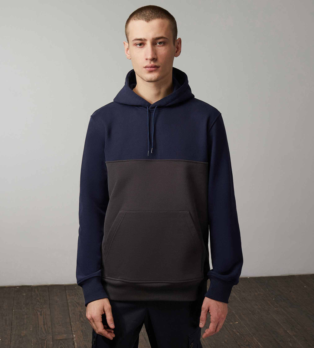 CONTRAST PANEL HOODIE - 1