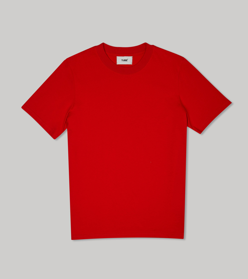 PLAIN OVERSIZED T‑SHIRT (WOMEN) - RED - 4