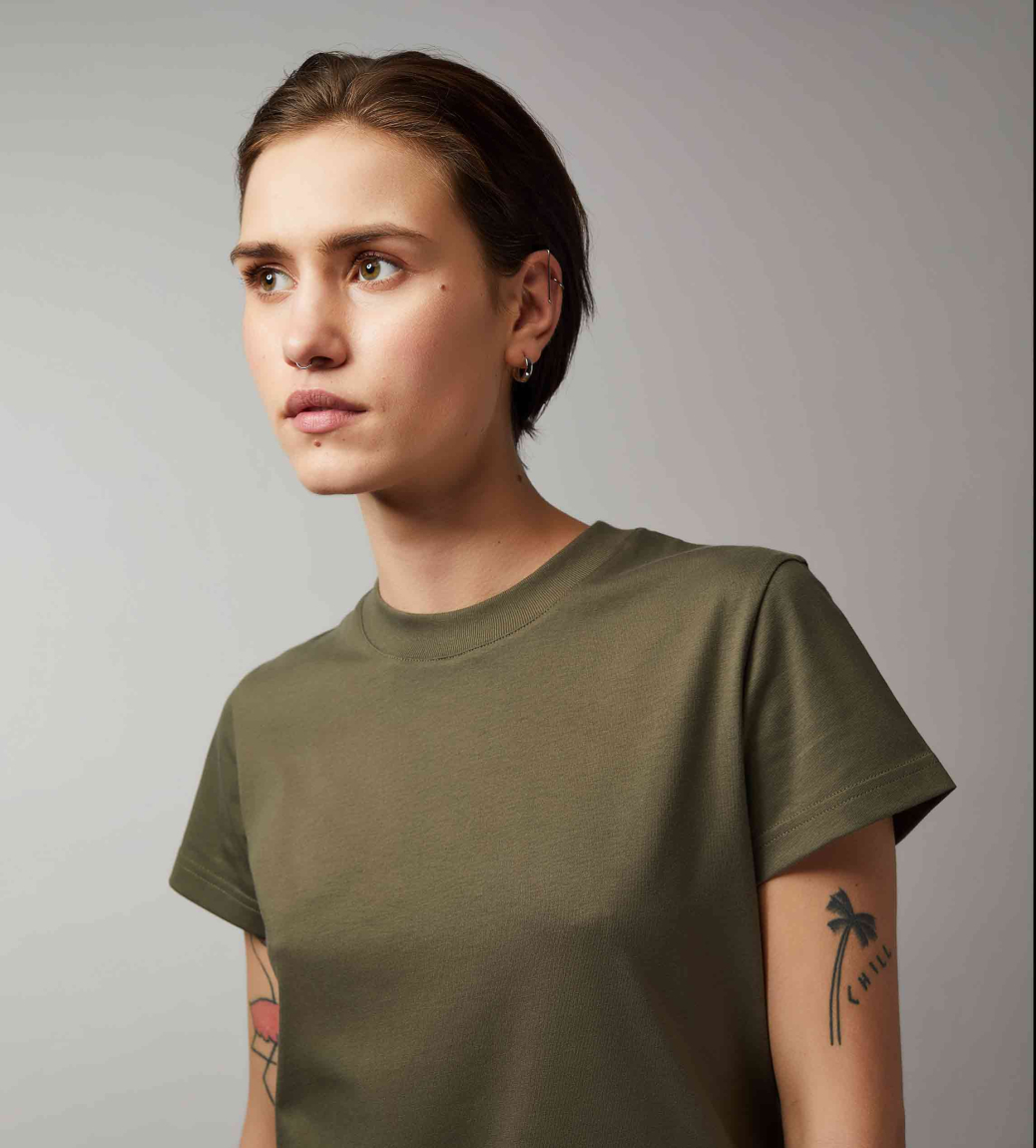 TUBE EVERYDAY T-SHIRT (WOMEN) - KHAKI GREEN - 2