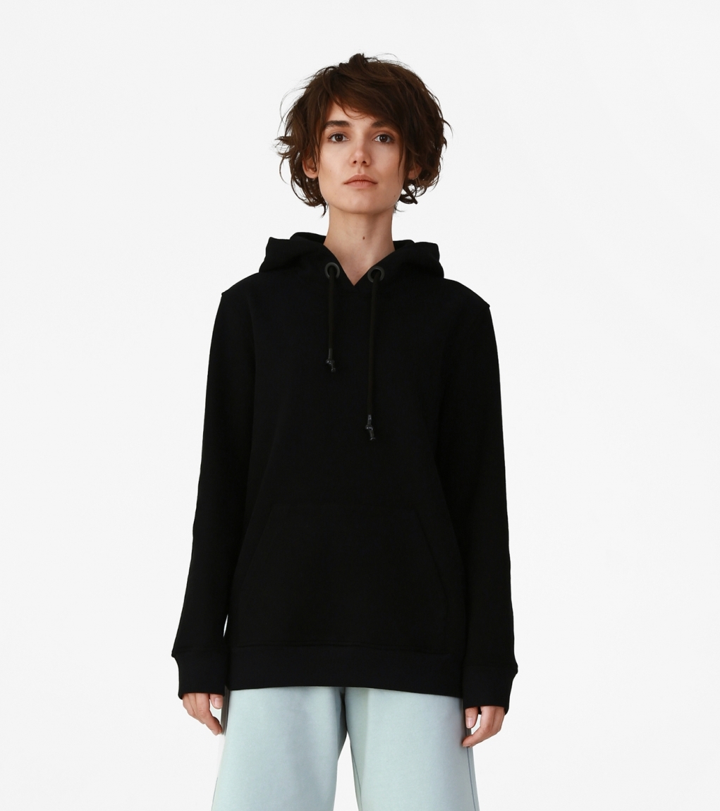 EVERYDAY HOODED SWEATSHIRT (WOMEN) - BLACK - 1