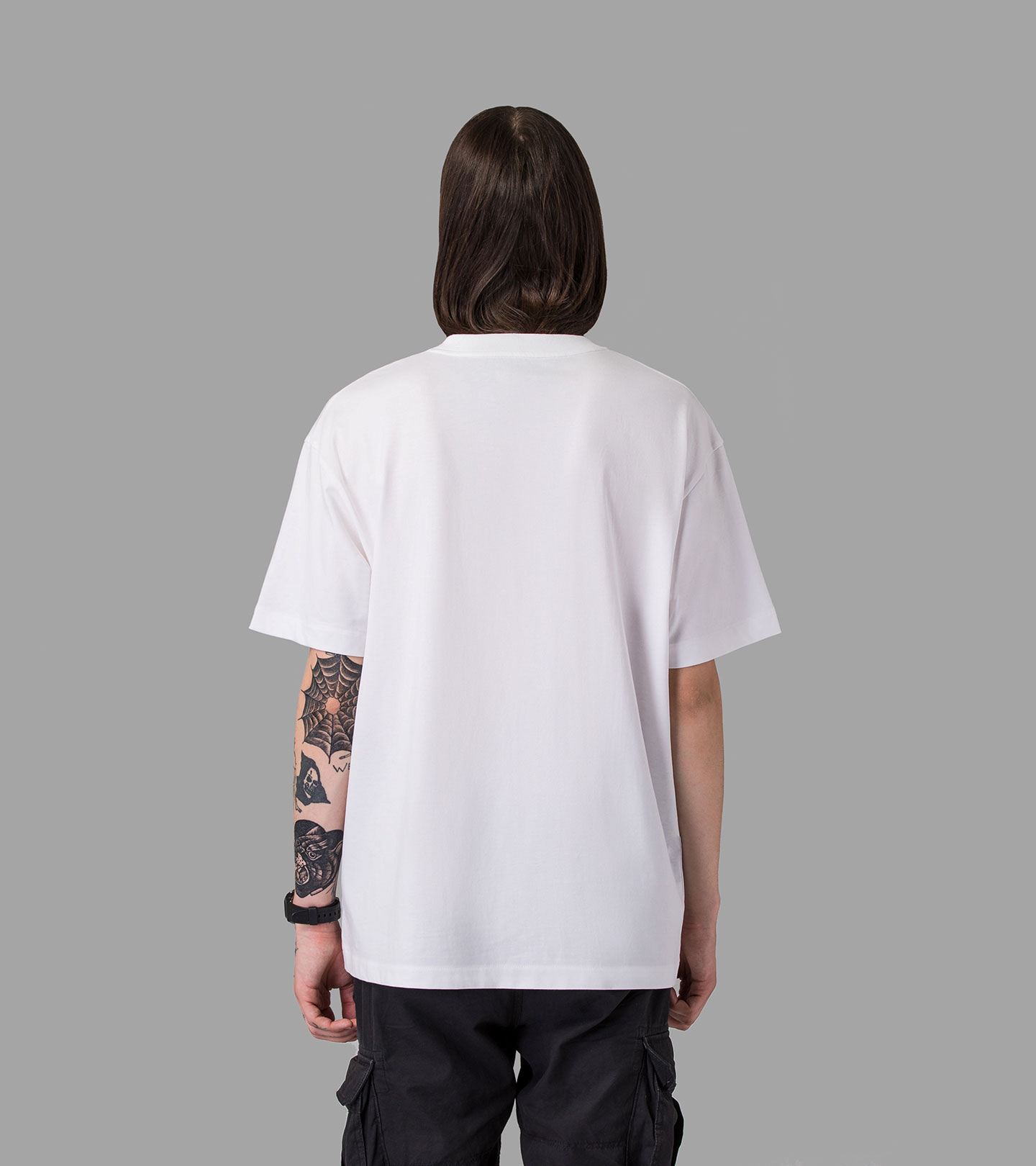 Plain Oversized T Shirt White 2314